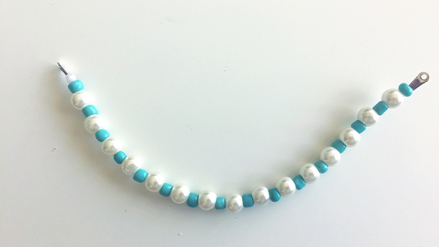 Pearl and beaded strand for DIY bracelet