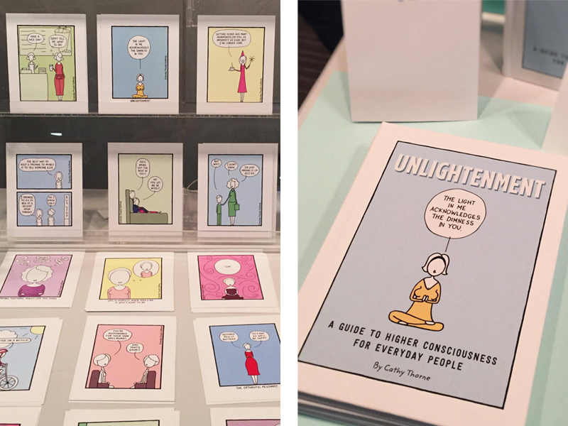 Funny greeting cards at the One of a Kind Show